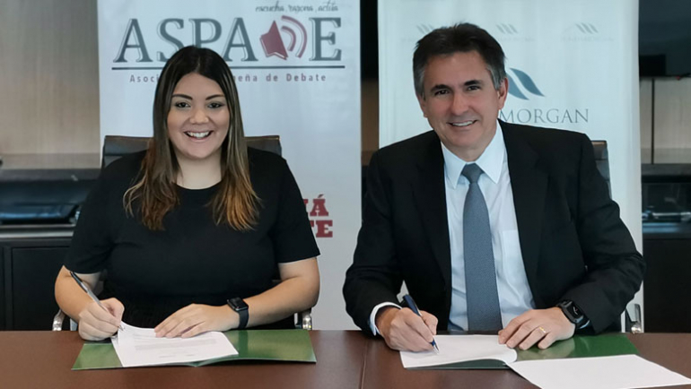 Fundamorgan firma convenio de colaboración con la Asociación Panameña de Debate (ASPADE)